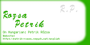 rozsa petrik business card